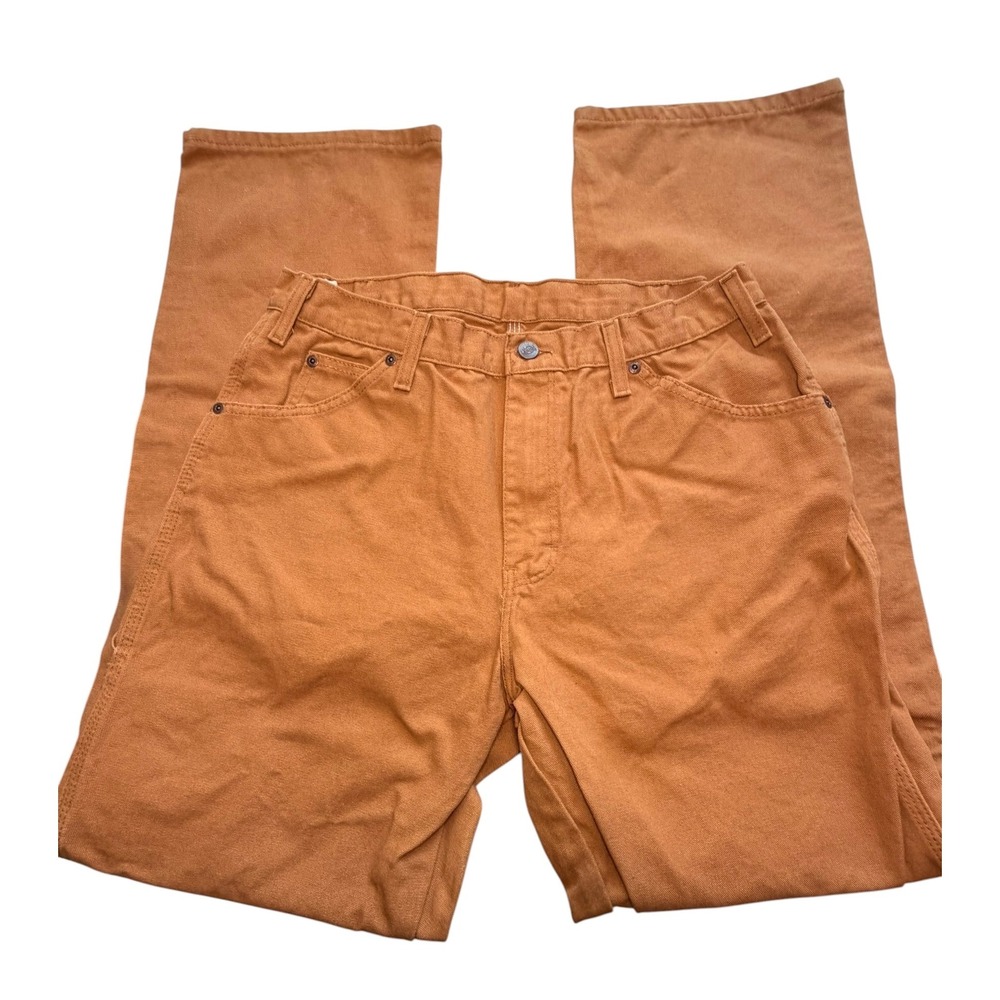 Dickies Duck Carpenter Pants Mens 32x34 Brown Canvas Utility Workwear Trousers